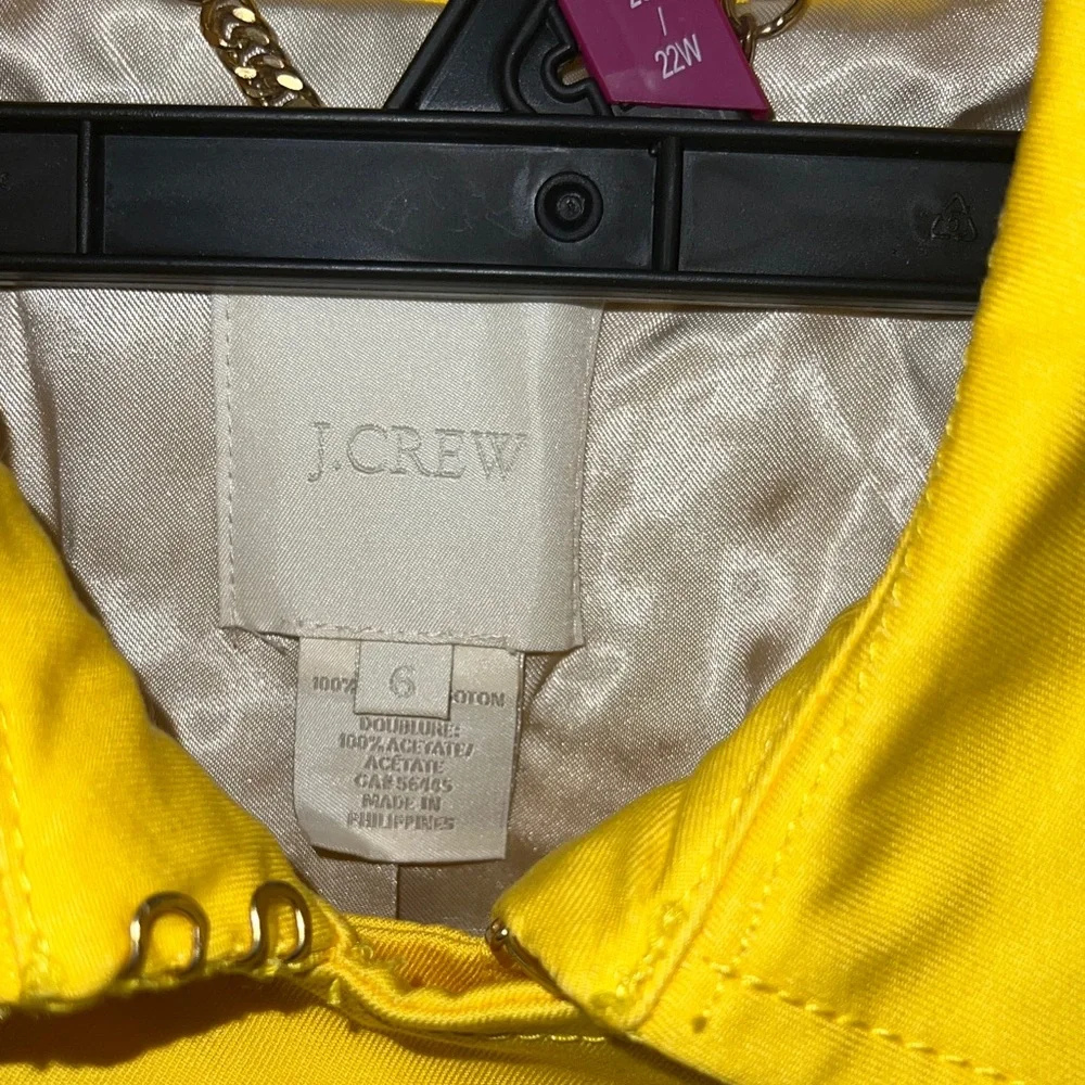JCrew Yellow Double-Breasted Women's short trench - Picture 2 of 2